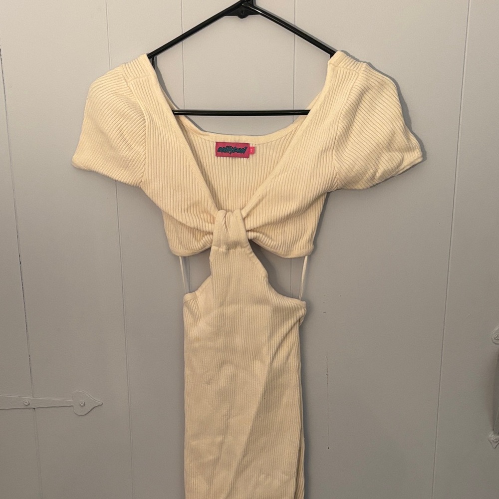Edikted Cream Mini Dress
